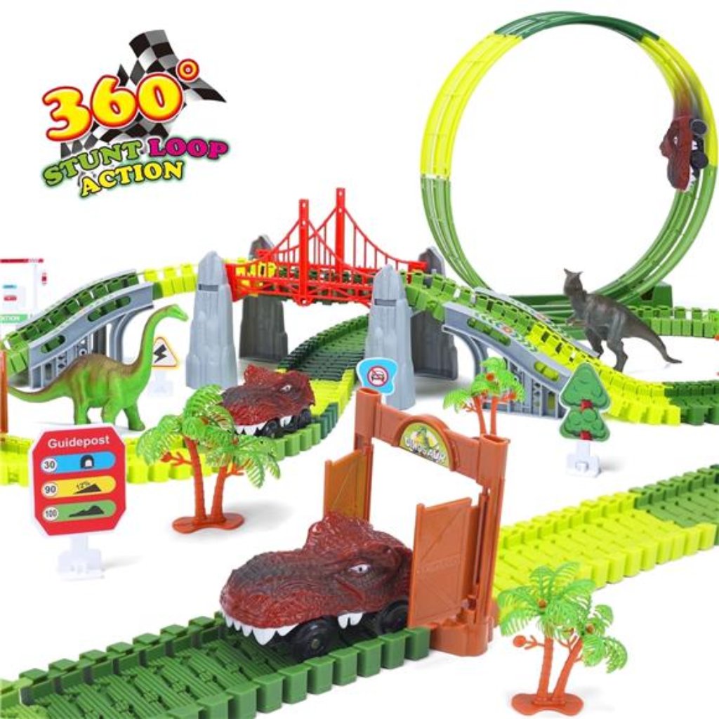 Brand New Dinosaur Race Track Set 169 Pcs